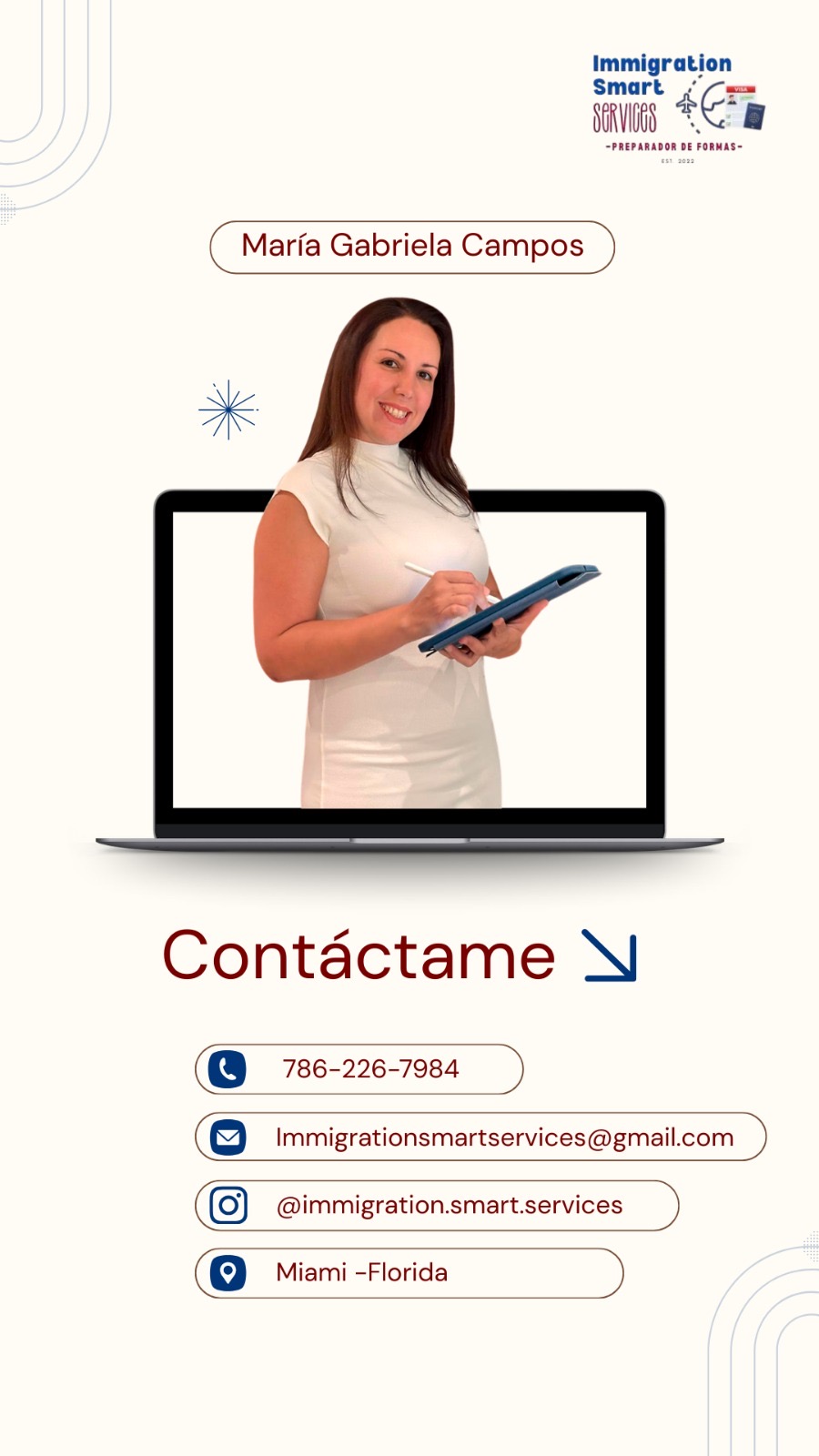 María Gabriela Campos — Fundadora Immigration Smart Services